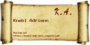 Knebl Adrienn névjegykártya